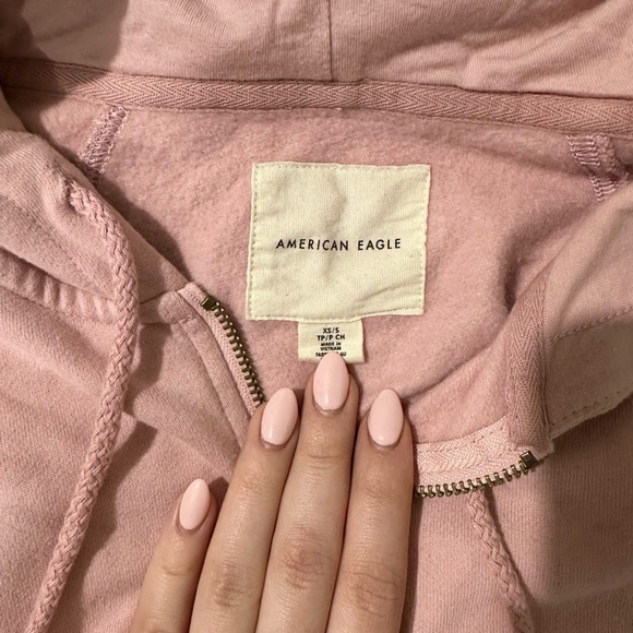 American Eagle Women's Pink Hoodie Jacket - Picture 3 of 3